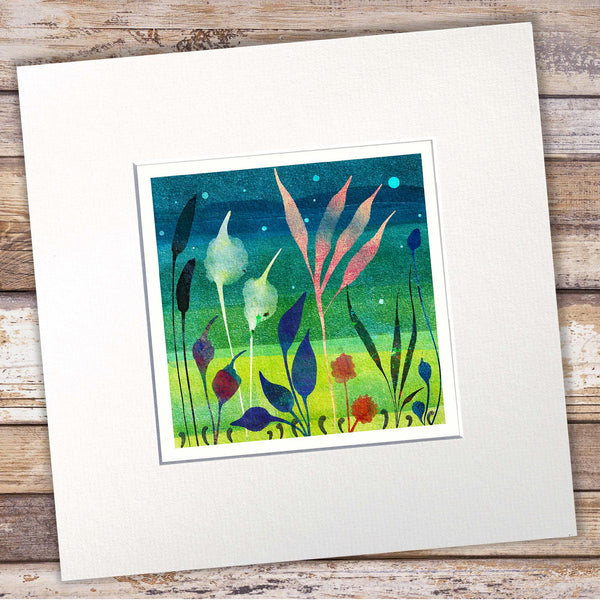 Abstract Floral Giclée Art Print - Brights II Meadow