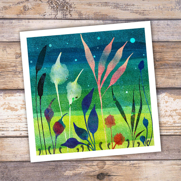 Abstract Floral Giclée Art Print - Brights II Meadow
