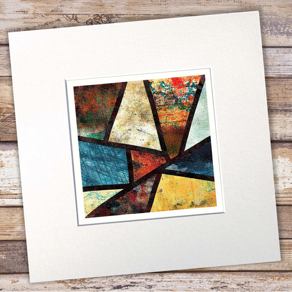 Abstract Geometric Giclée Art Print - 'Blocky' - Earth Textures Collection