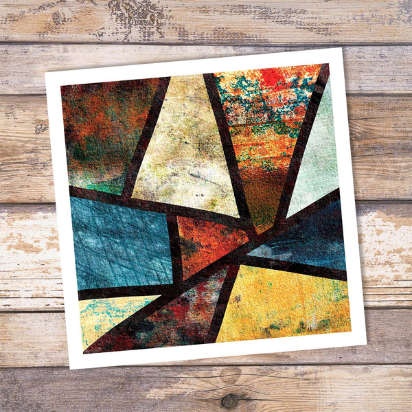 Abstract Geometric Giclée Art Print - 'Blocky' - Earth Textures Collection