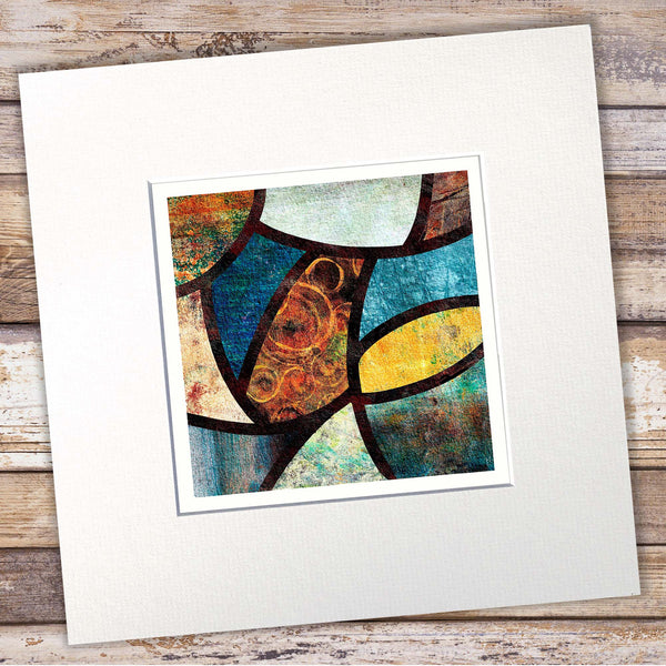 Abstract Geometric Giclée Art Print - 'Curvy' - Earth Textures Collection