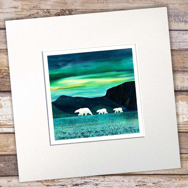 Polar Bears Giclée Art Print - 'Ice Bears' - Iceworld Collection