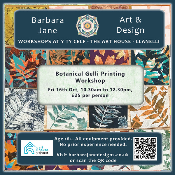 Autumn Botanical Gelli Printing Workshop @ Y Ty Celf Gallery, Fri 16th Oct 2026