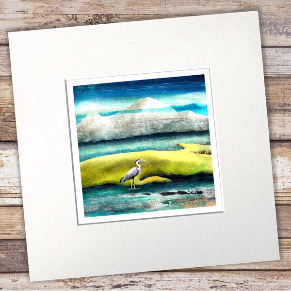 Heron Giclée Art Print - 'An Elegant Heron'