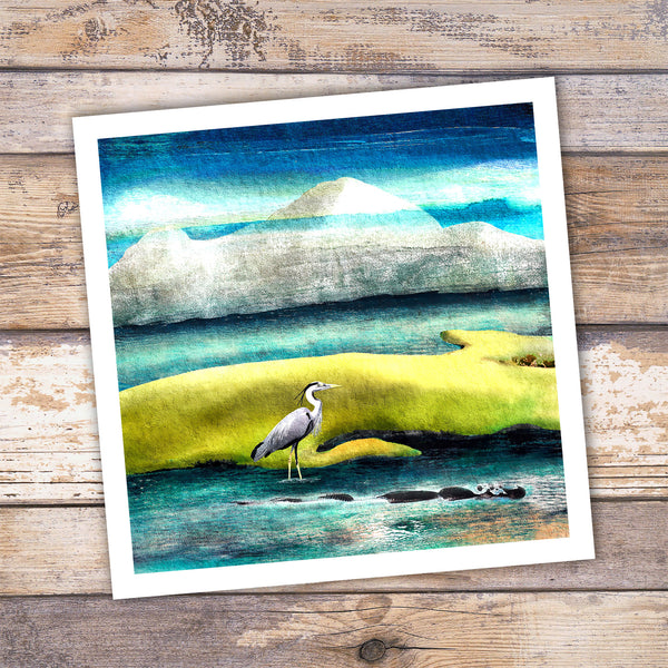 Heron Giclée Art Print - 'An Elegant Heron'