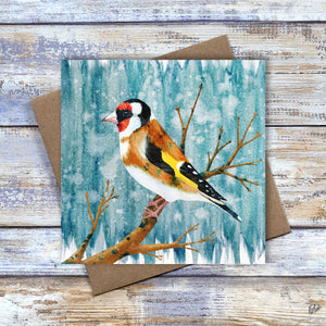 Goldfinch Greetings Card - 6"x 6"