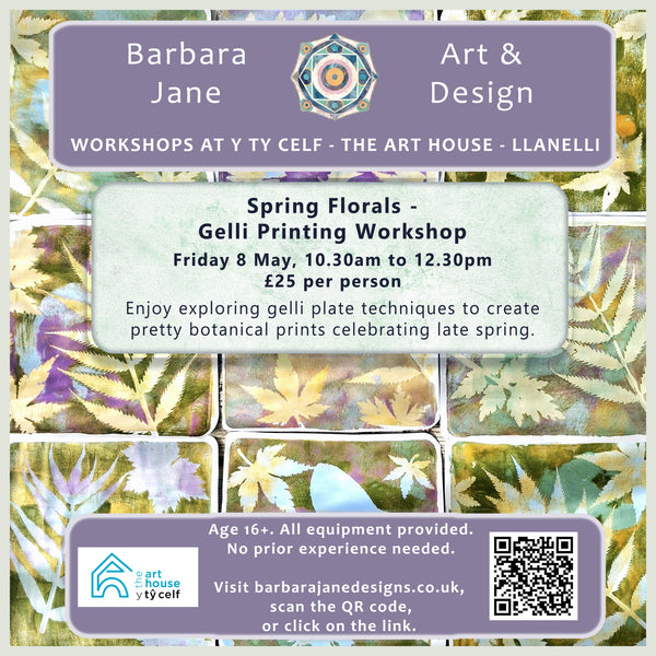 Spring Botanicals - gelli printing workshop @ Y Ty Celf Gallery, Fri 8th May 2026
