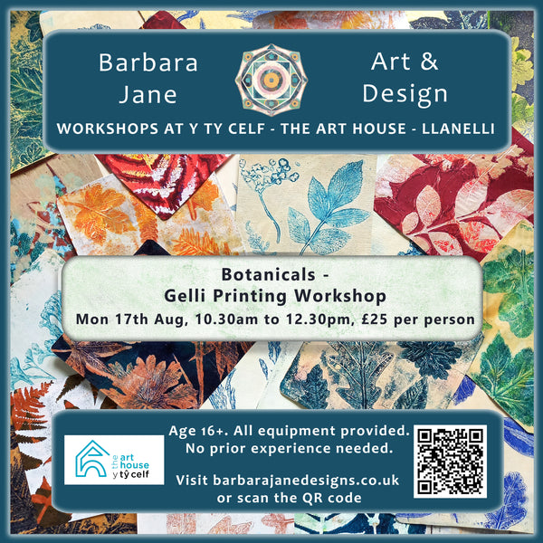 Botanicals - Gelli Printing Workshop @ Y Ty Celf Gallery, Mon 17th Aug 2026