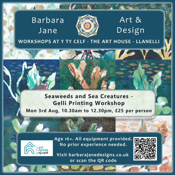 Seaweed and Sea Creatures - Gelli Printing Workshop @ Y Ty Celf Gallery, Mon 3rd Aug 2026