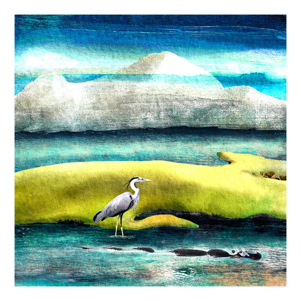 Heron Giclée Art Print - 'An Elegant Heron'