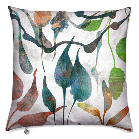 Abstract Floral Cushion.  Soft furnishings for teal, green colour scheme.  Design by Barbara Jane Art & Design. BarbaraJaneDesigns.co.uk