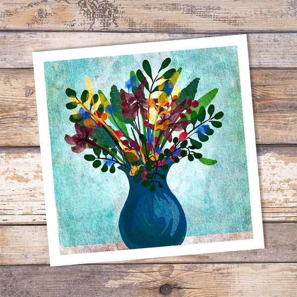 Abstract Flower Vase Giclée Art Print - Sybil